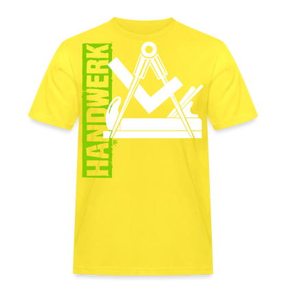 Unisex Workwear T-Shirt "Schreiner/Tischler" Gelb Männer Workwear T-Shirt