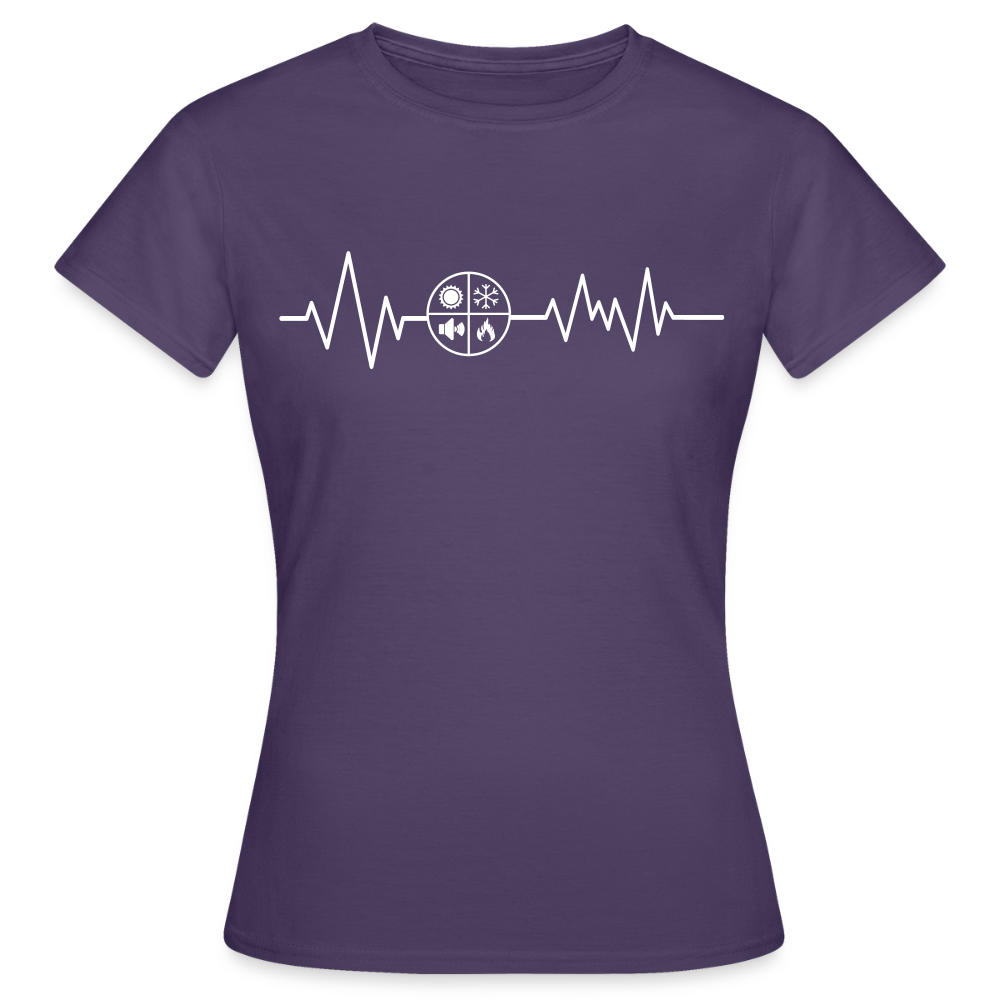 Frauen T-Shirt "Isolierer" Dunkellila Frauen T-Shirt