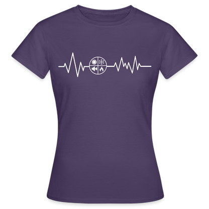 Frauen T-Shirt "Isolierer" Dunkellila Frauen T-Shirt