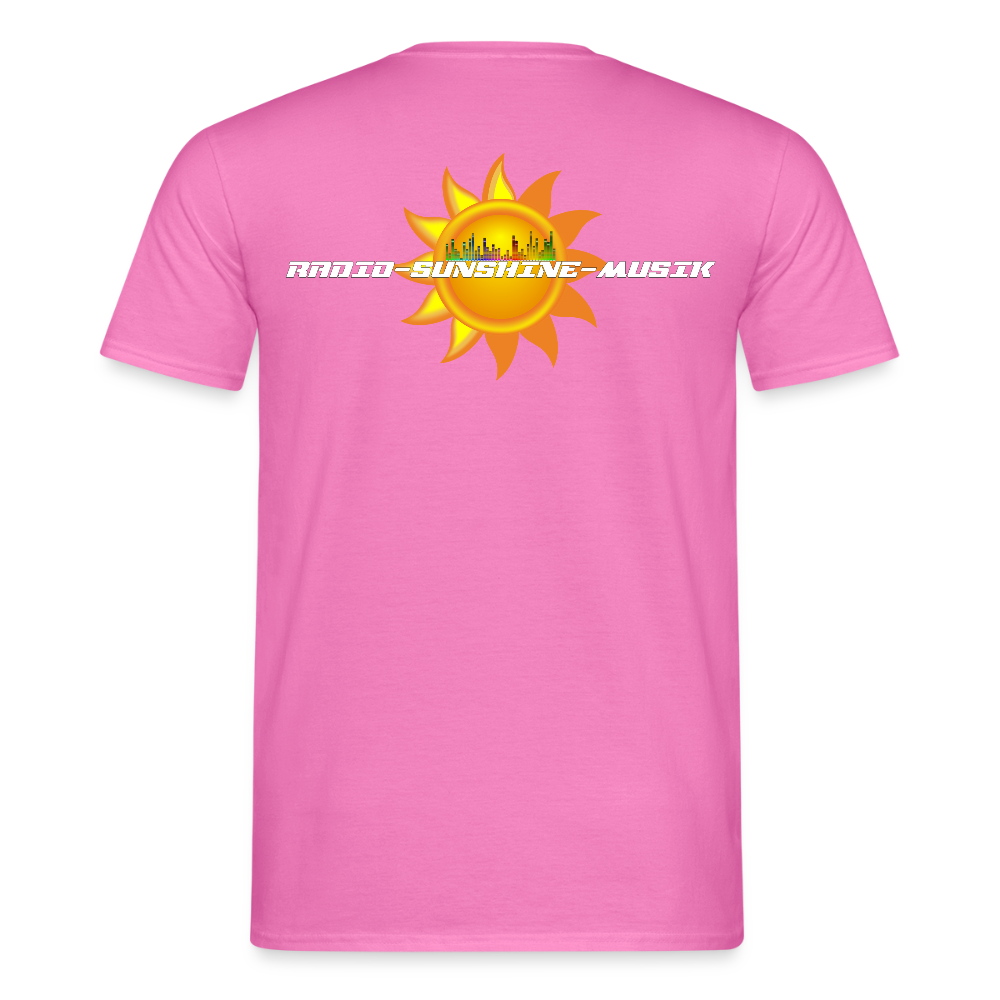 Unisex T-Shirt "Radio-Sunshine-Musik" (beidseitig bedruckt) Pink Männer T-Shirt