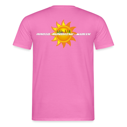 Unisex T-Shirt "Radio-Sunshine-Musik" (beidseitig bedruckt) Pink Männer T-Shirt