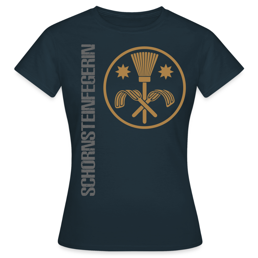 Frauen T-Shirt "Schornsteinfegerin" Navy Frauen T-Shirt