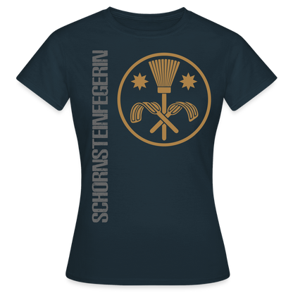 Frauen T-Shirt "Schornsteinfegerin" Navy Frauen T-Shirt