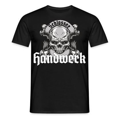Unisex T-Shirt "Skull-Schlosser" Schwarz Männer T-Shirt
