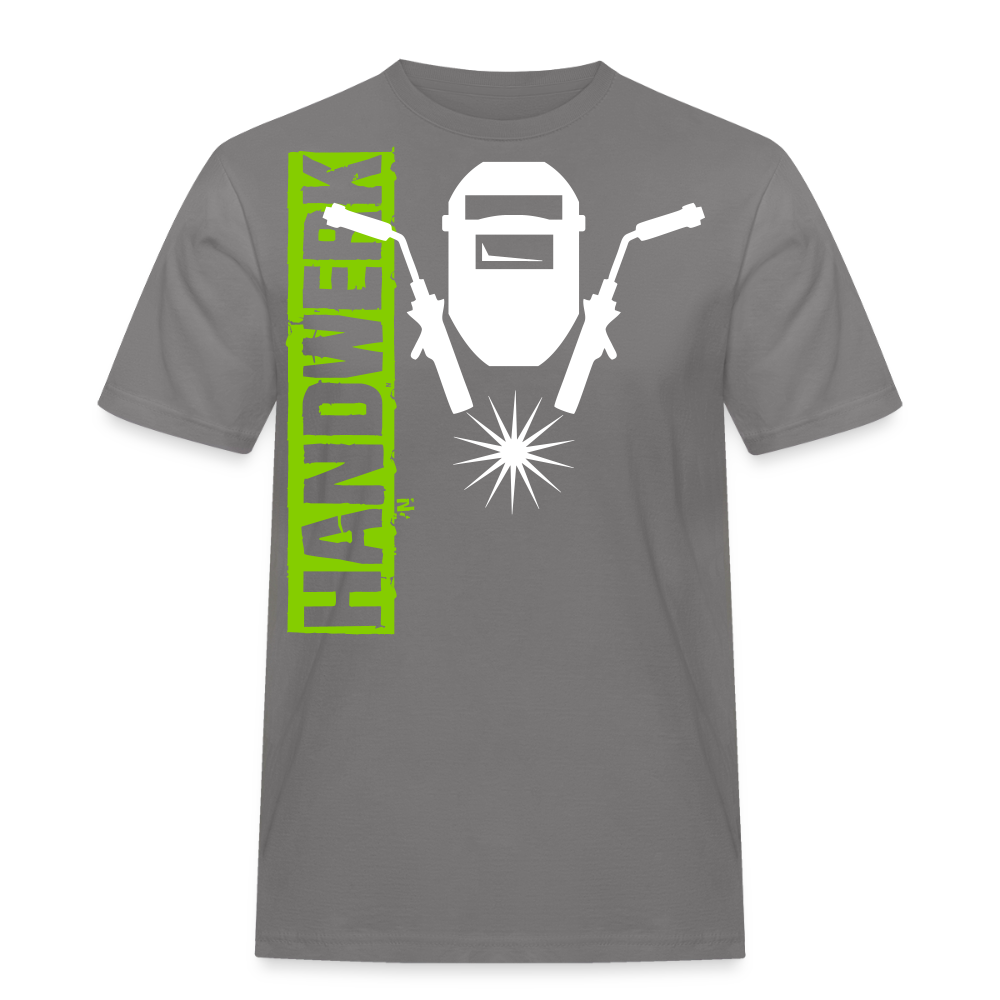 Unisex Workwear T-Shirt "Schweisser" Grau Männer Workwear T-Shirt