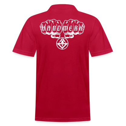 Männer Poloshirt "Stuckateur" cherry red Männer Poloshirt