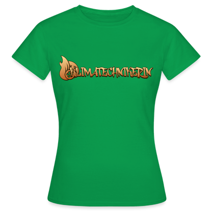 Frauen T-Shirt "Klimatechnikerin" Kelly Green Frauen T-Shirt
