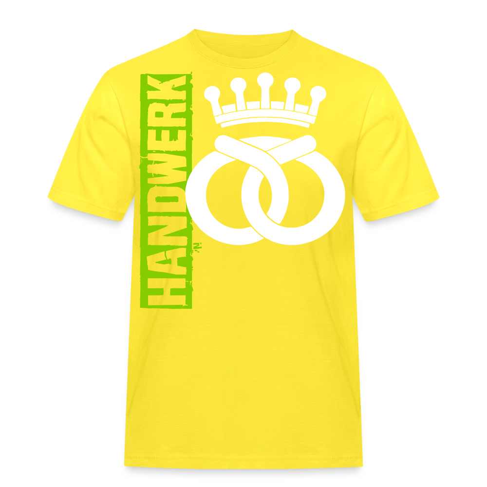 Unisex Workwear T-Shirt "Bäcker" Gelb Männer Workwear T-Shirt