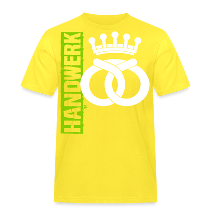 Unisex Workwear T-Shirt "Bäcker" Gelb Männer Workwear T-Shirt