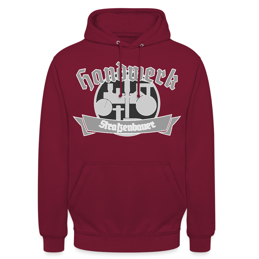 Unisex Hoodie "Strassenbauer" Bordeaux Unisex Hoodie