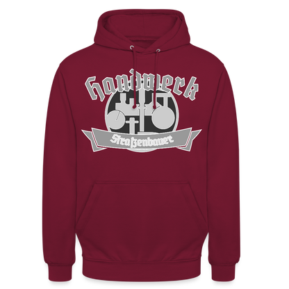 Unisex Hoodie "Strassenbauer" Bordeaux Unisex Hoodie