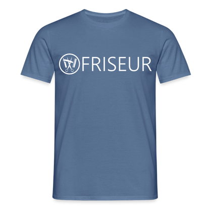 Unisex T-Shirt "Friseur" Taubenblau Männer T-Shirt