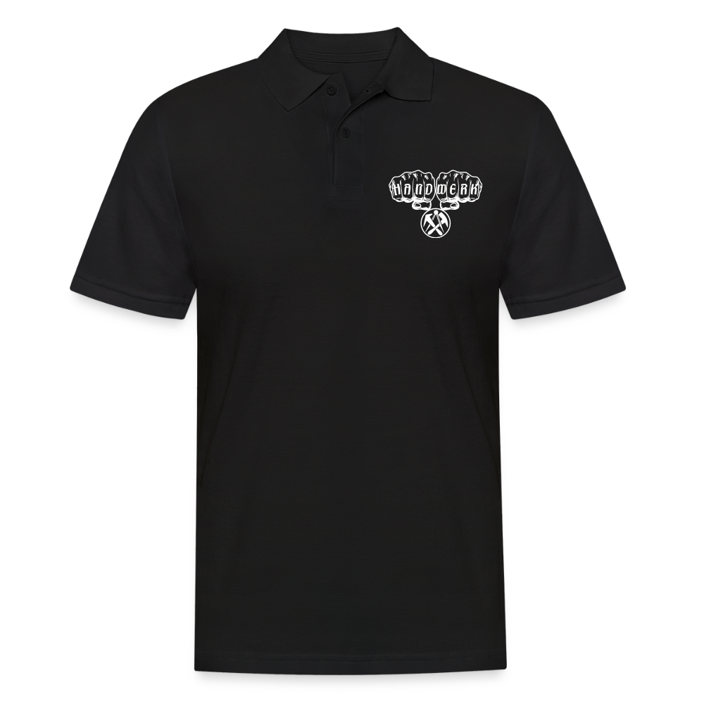 Männer Poloshirt "Dachdecker" Schwarz Männer Poloshirt