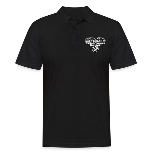 Männer Poloshirt "Dachdecker" - Schwarz