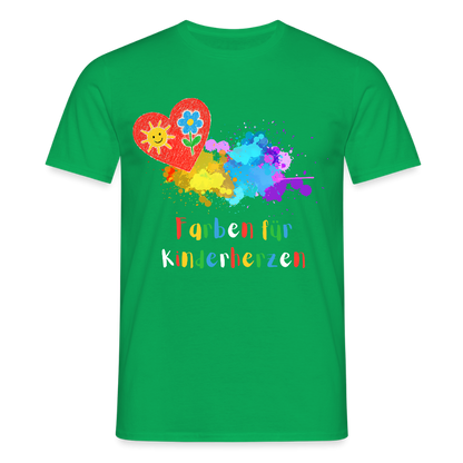 Unisex T-Shirt "Farben für Kinderherzen" Kelly Green Männer T-Shirt