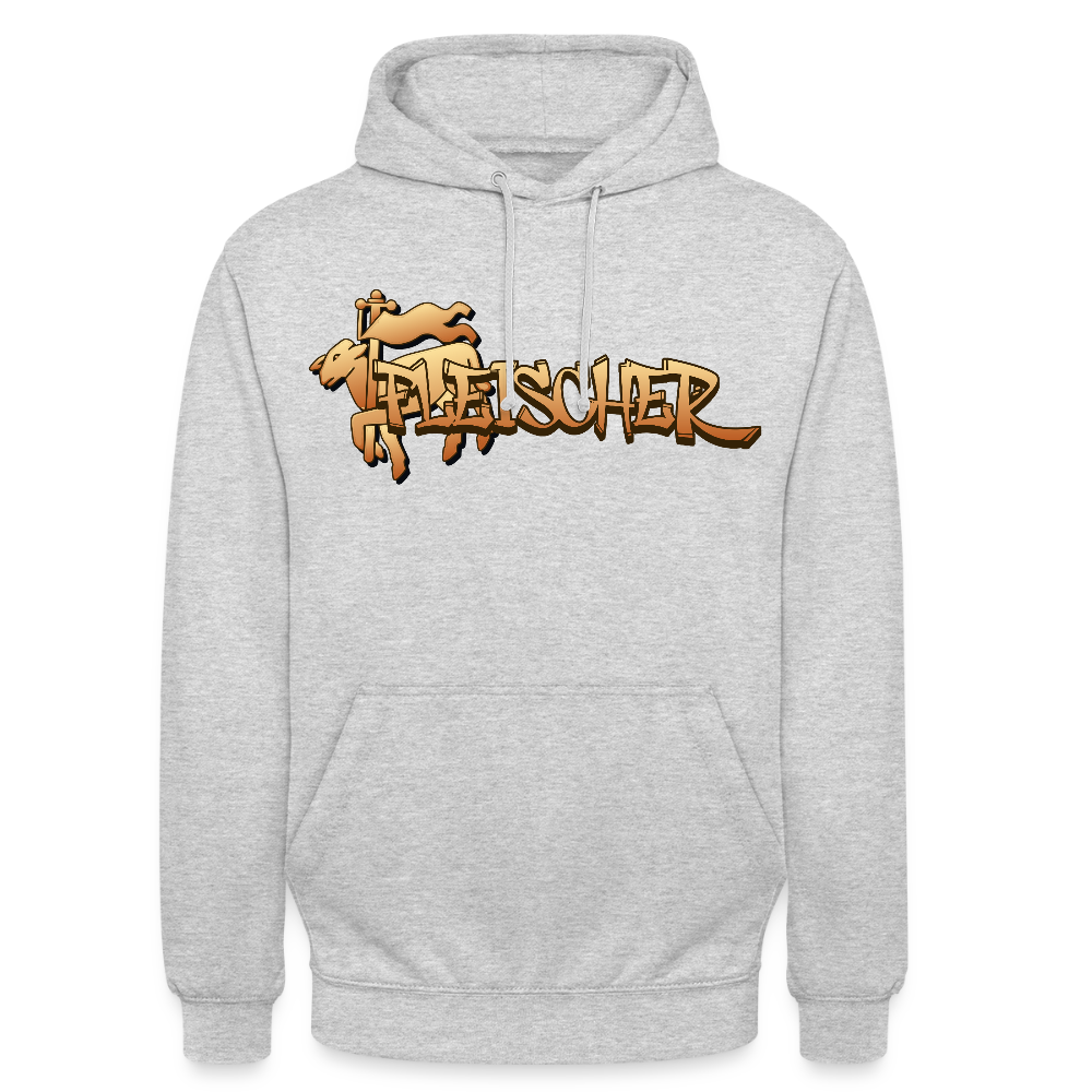 Unisex Hoodie "Fleischer" Hellgrau meliert Unisex Hoodie