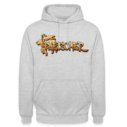 Unisex Hoodie "Fleischer" Hellgrau meliert Unisex Hoodie