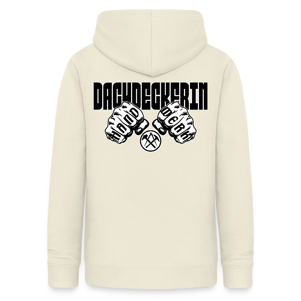 Frauen Hoodie "Dachdeckerin" (beidseitig beruckt) Vanille-Milchshake Frauen Hoodie