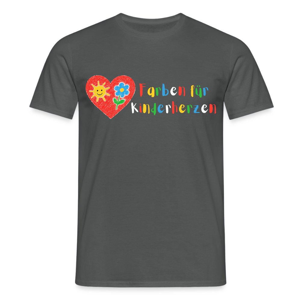 Unisex T-Shirt "Farben für Kinderherzen" Anthrazit Männer T-Shirt