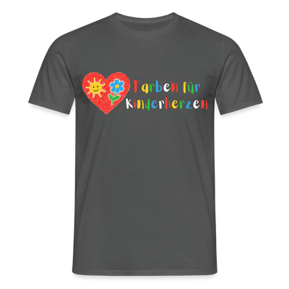 Unisex T-Shirt "Farben für Kinderherzen" Anthrazit Männer T-Shirt