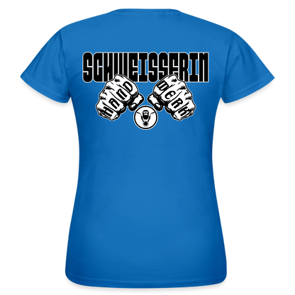 Frauen T-Shirt "Schweisserin" (beidseitig bedruckt) Royalblau Frauen T-Shirt