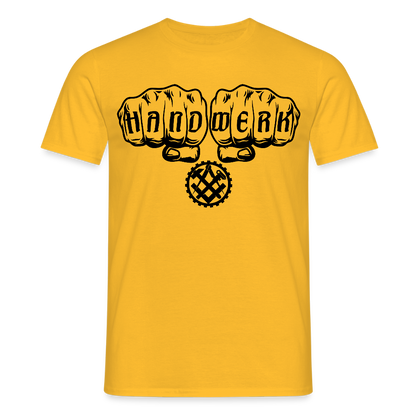 Unisex T-Shirt "Mechaniker" Gelb Männer T-Shirt