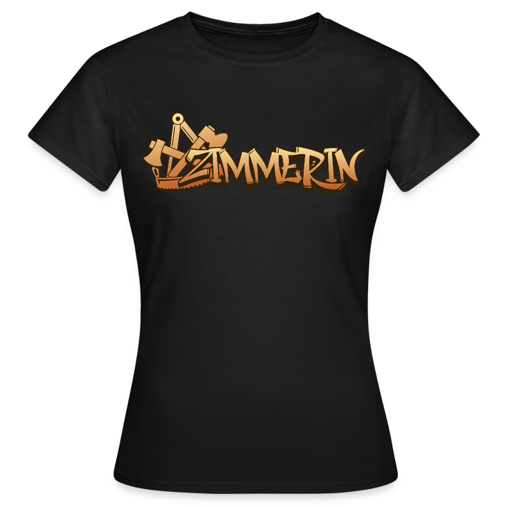 Frauen T-Shirt "Zimmerin" Schwarz Frauen T-Shirt