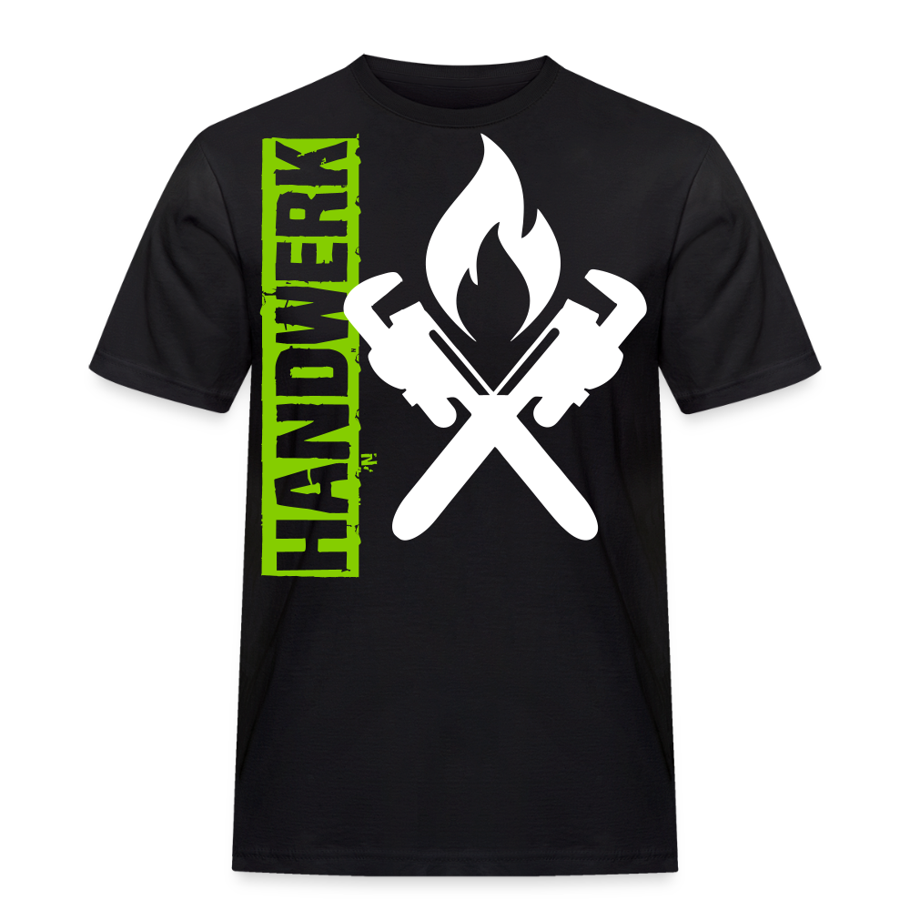 Unisex Workwear T-Shirt "Heizungsbauer" Schwarz Männer Workwear T-Shirt