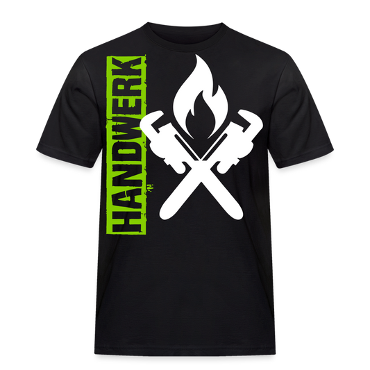 Unisex Workwear T-Shirt "Heizungsbauer" Schwarz Männer Workwear T-Shirt