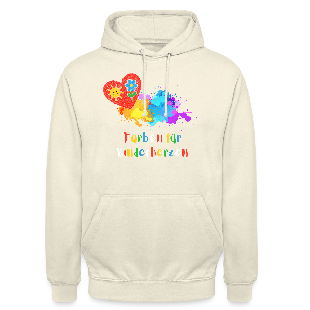 Unisex Hoodie "Farben für Kinderherzen" Vanille-Milchshake Unisex Hoodie