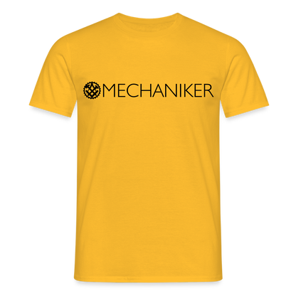 Unisex T-Shirt "Mechaniker" Gelb Männer T-Shirt