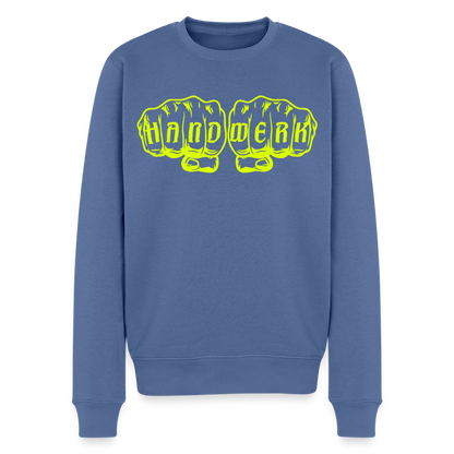 Unisex Premium Pullover "Bodenleger" neongelb Taubenblau Männer Premium Pullover
