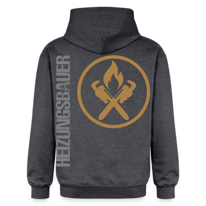 Gildan Unisex Softstyle® "Heizungsbauer" Dunkelgrau meliert Gildan Unisex Softstyle® Midweight Hoodie