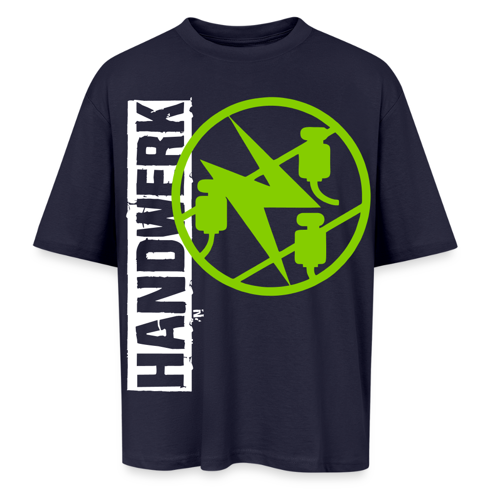 Oversized Unisex T-Shirt "Elektriker" Navy Oversized Unisex T-Shirt