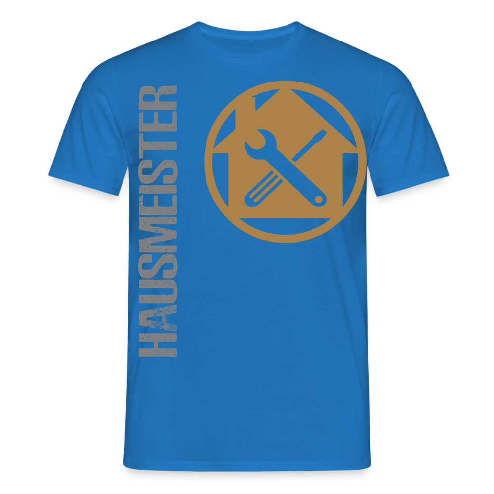 Unisex T-Shirt "Hausmeister" Royalblau Männer T-Shirt