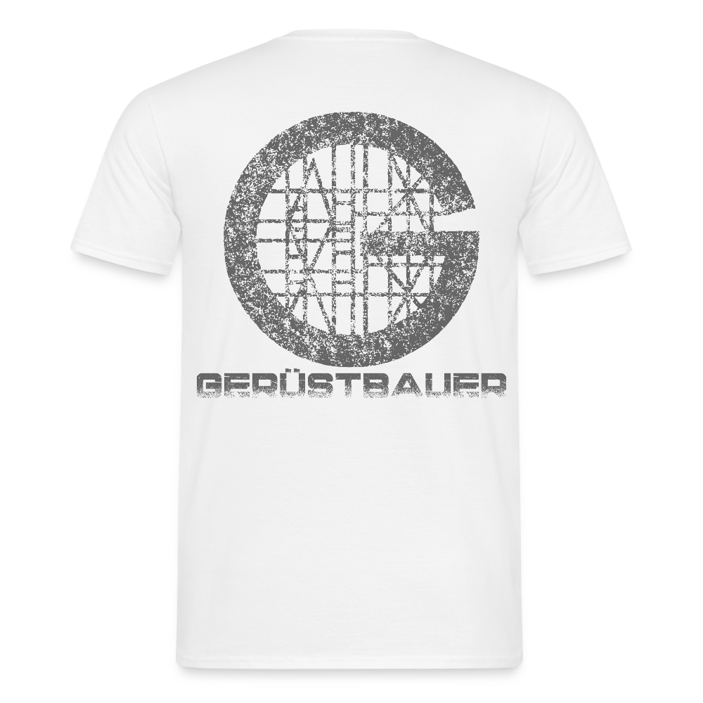 Unisex T-Shirt "Gerüstbauer" Weiß Männer T-Shirt