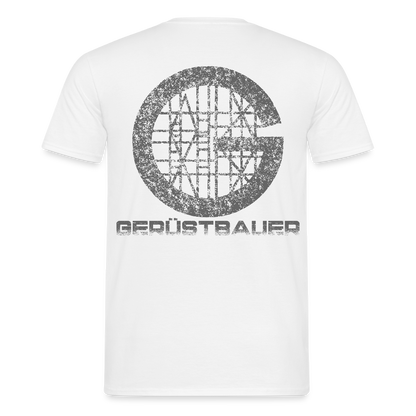 Unisex T-Shirt "Gerüstbauer" Weiß Männer T-Shirt