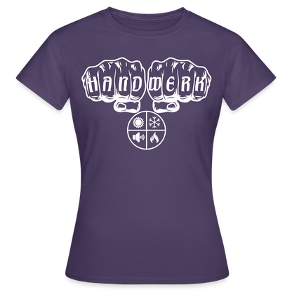 Frauen T-Shirt "Isolierer" Dunkellila Frauen T-Shirt