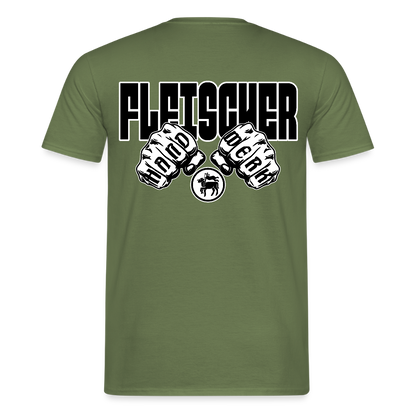 Unisex T-Shirt "Fleischer" (beidseitig bedruckt) Militärgrün Männer T-Shirt