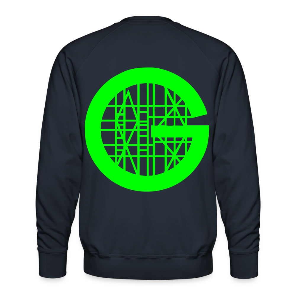 Unisex Premium Pullover "Gerüstbauer" neongrün - Navy
