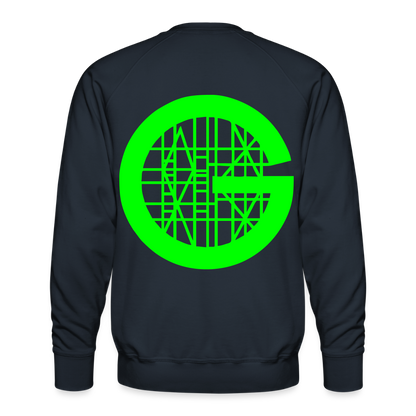 Unisex Premium Pullover "Gerüstbauer" neongrün - Navy