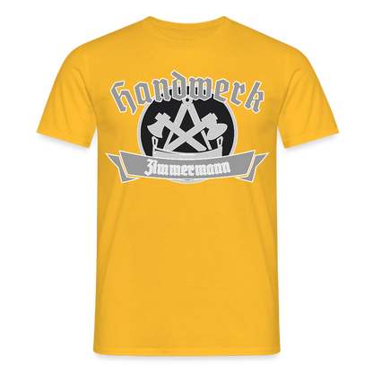 Unisex T-Shirt "Zimmermann" Gelb Männer T-Shirt