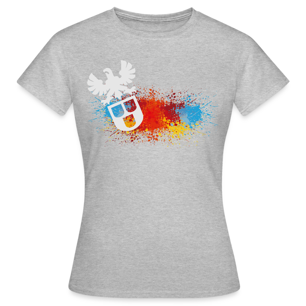 Frauen T-Shirt "Splash-Maler" Grau meliert Frauen T-Shirt