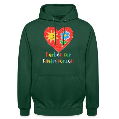 Unisex Hoodie "Kinderherzen" Flaschengrün Unisex Hoodie
