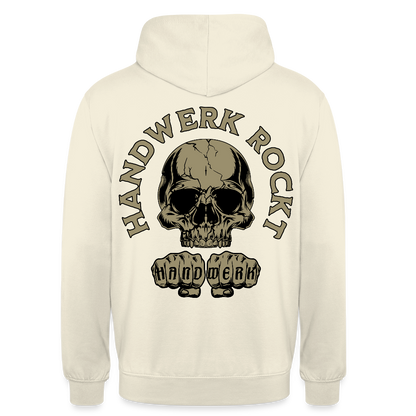 Unisex Hoodie "Handwerk-Rockt" (beidseitig bedruckt) - Vanille-Milchshake