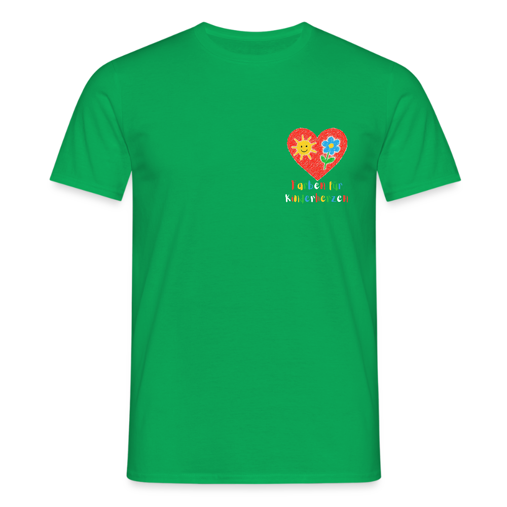 Unisex T-Shirt "Farben für Kinderherzen" (beidseitig bedruckt) Kelly Green Männer T-Shirt