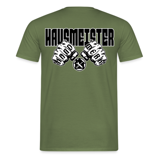 Unisex T-Shirt "Hausmeister" Militärgrün Männer T-Shirt