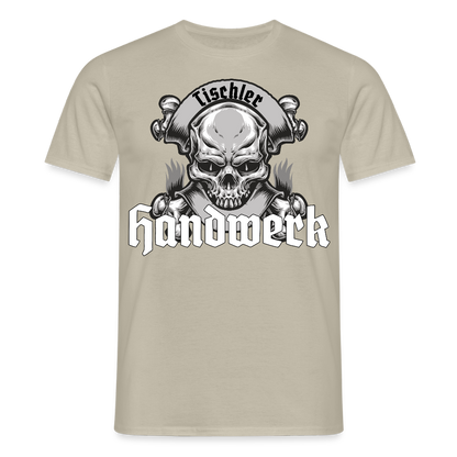 Unisex T-Shirt "Skull-Tischler" Sandbeige Männer T-Shirt