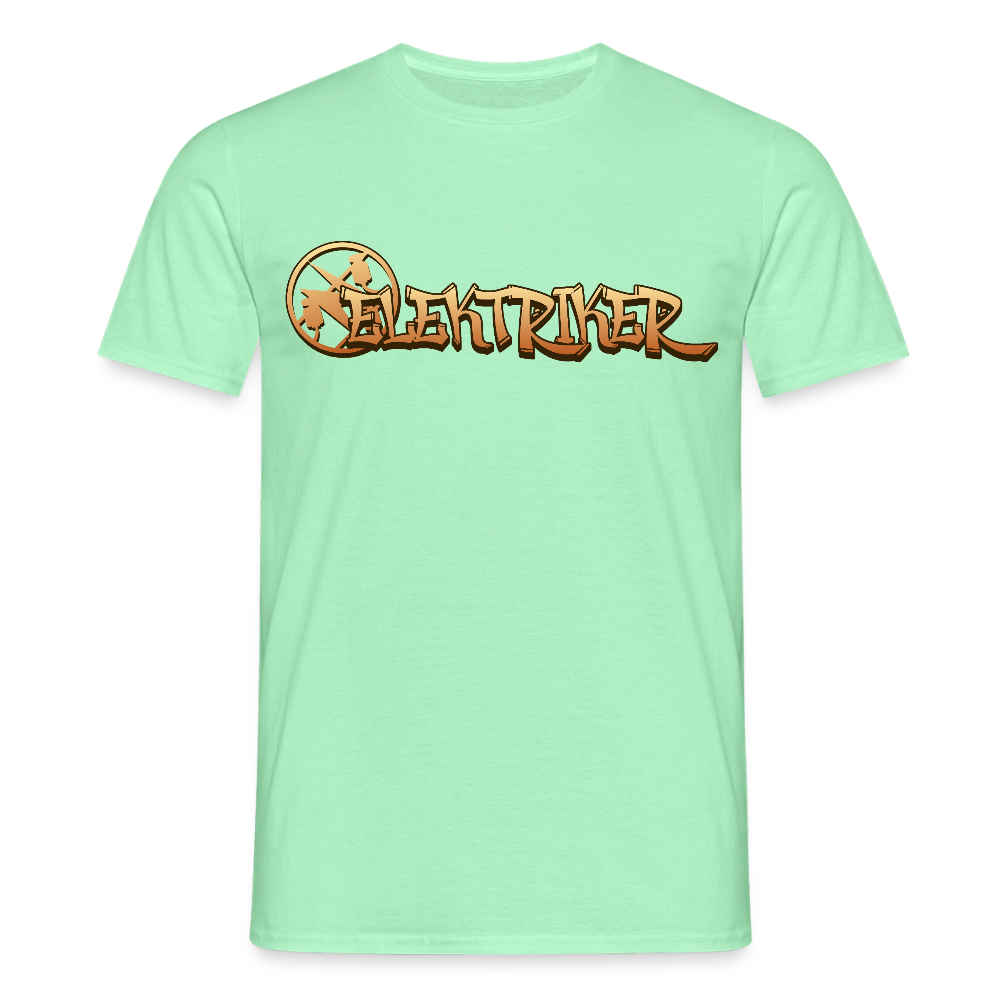 Unisex T-Shirt "Elektriker" Mintgrün Männer T-Shirt