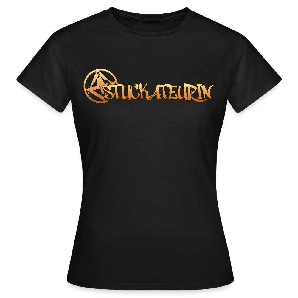 Frauen T-Shirt "Stuckateurin" Schwarz Frauen T-Shirt